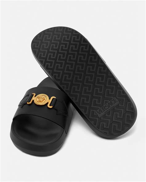 mens versace replica slides|versace medusa slides.